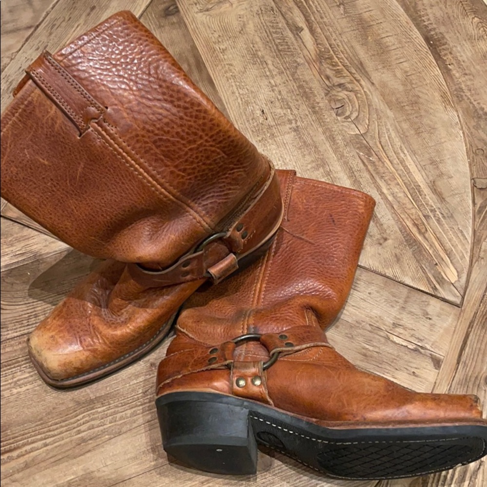 FRYE Camel Leather Boots
